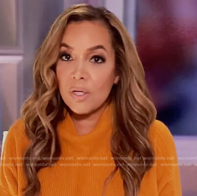 Sunny's orange knitted sweater on The View