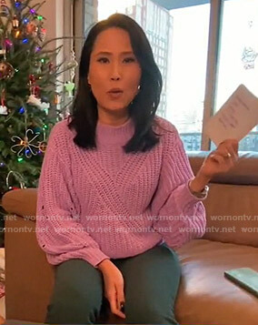Vicky Nguyen's lilac knit sweater on Today