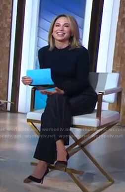 Amy's blue striped pants on Good Morning America