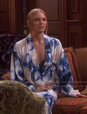 Abigail's tie dye robe on Days of our Lives