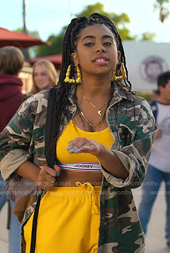 Aisha's yellow Jockey bra on Saved By The Bell