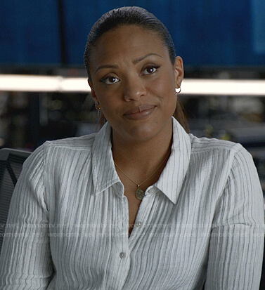 Danny's white striped shirt on Bull