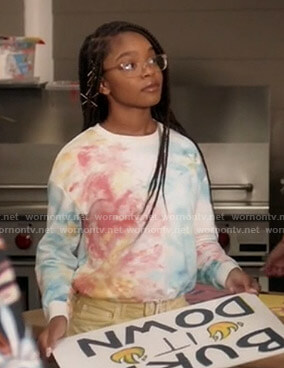Diane's tie dye sweatshirt on Black-ish