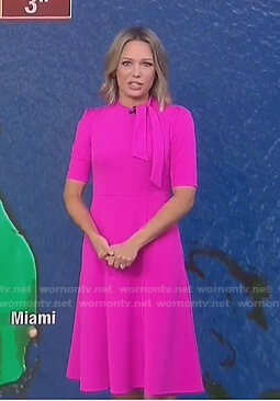 Dylan's pink tie neck dress on Today