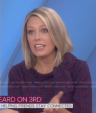 Dylan's plaid tie neck mini dress on Today