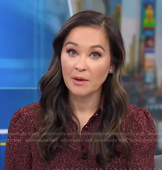 Eva's red leopard print dress on Good Morning America