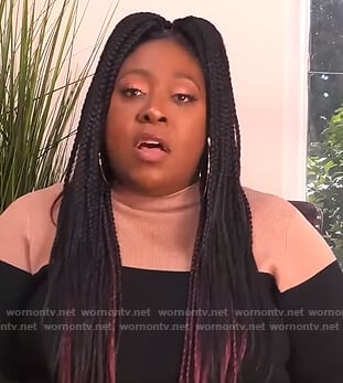 Loni's colorblock sweater on The Real
