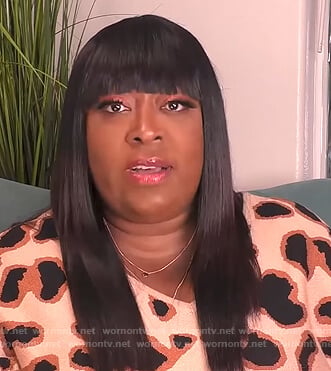 Loni's leopard print sweater dress on The Real
