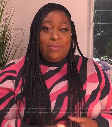 Loni's camo sweater dress on The Real