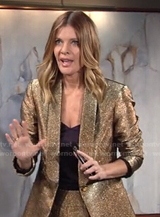 Phyllis's metallic gold suit on The Young and the Restless
