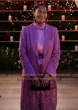 Rainbow's pink marbled blazer on Black-ish
