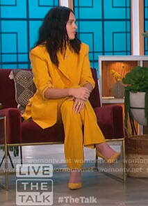Rumer Willis's yellow blazer and pants on The Talk