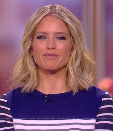 Sara's blue stripe sweater on The View