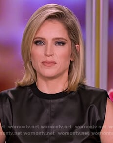 Sara's black leather top on The View