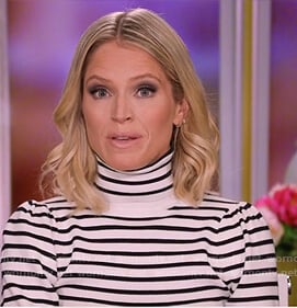 Sara's striped turtleneck sweater on The View