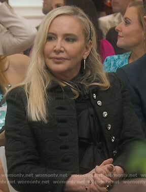 Shannon's black bow embellished top on The Real Housewives of Orange County