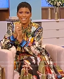 Tamron's fruit print shirtdress on Tamron Hall Show