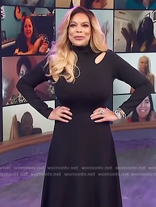 Wendy's black cutout dress on The Wendy Williams Show