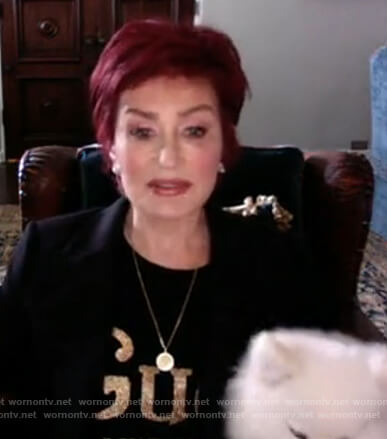 Sharon's Gucci logo tee on The Talk