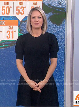 Dylan's black textured dress on Today