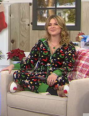 Jenna's christmas onesie on Today