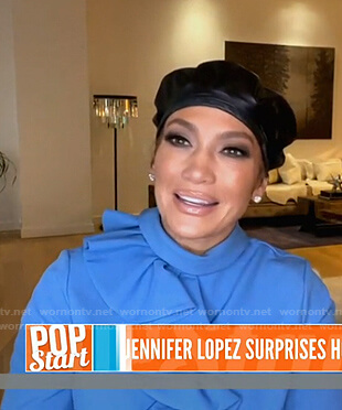 Jennifer Lopez's blue ruffle blouse on Today
