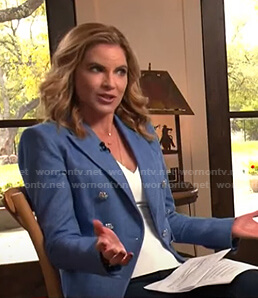 Natalie's blue double breasted blazer on Today