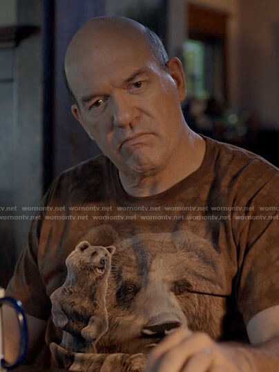 Rick's bear t-shirt on Big Sky