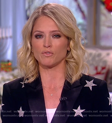 Sara's metallic star blazer on The View