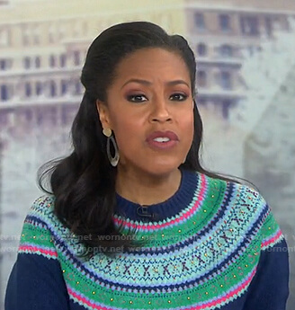 Sheilenne's beaded fair isle sweater on Today