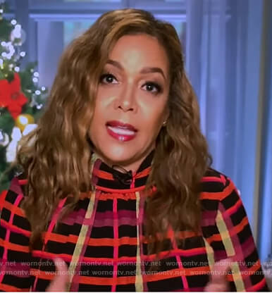 Sunny's black stripe blouse on The View