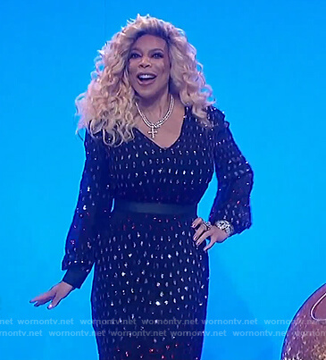 Wendy's black sequined dress on The Wendy Williams Show