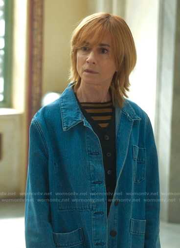 Arpi's denim jacket on Mr Mayor