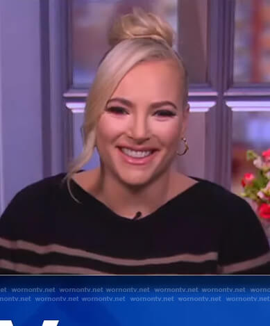 Meghan's black stripe sweater on The View