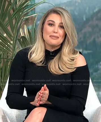 Carissa's black ribbed cutout dress on E! News Daily Pop