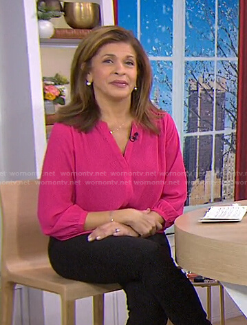 Hoda's pink blouse on Today