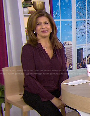 Hoda's purple blouse on Today