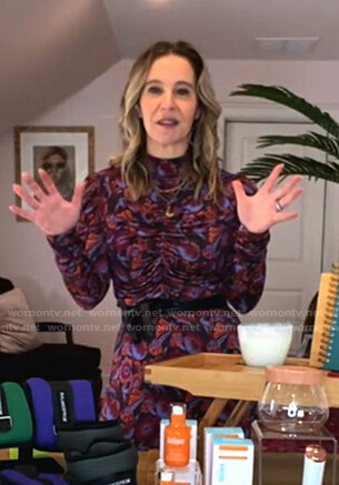 Jenn Falik's floral ruched dress on Today