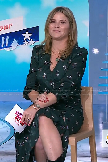 Jenna's green floral print wrap dress on Today