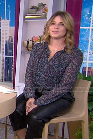 Jenna's printed tie neck blouse on Today