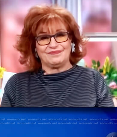 Joy's gray stripe top on The View