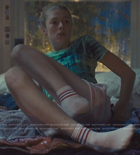 Jules's No Sesso logo print shorts on Euphoria