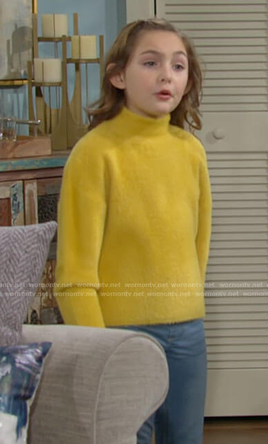Katie's yellow sweater on The Young and the Restless