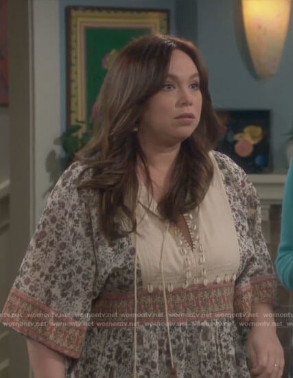 Kristin's floral dress with shells on Last Man Standing