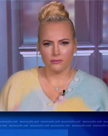 Meghan's tie dye button detail sweater on The View