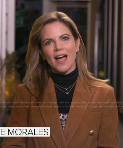 Natalie's brown suede blazer on Today