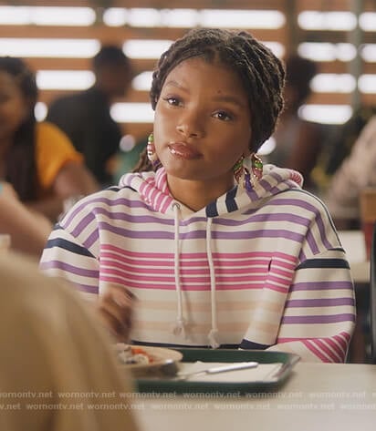 Skyla's striped sweatshirt on Grown-ish