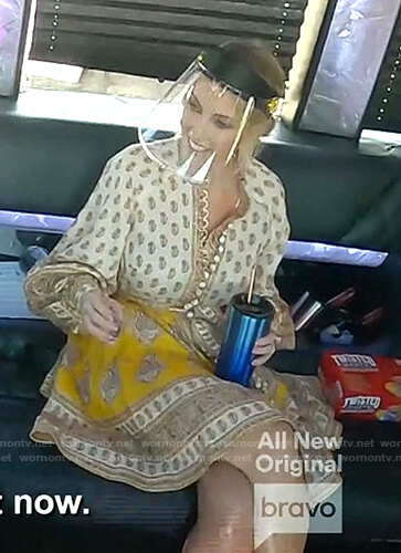 Stephanie's paisley print dress on The Real Housewives of Dallas