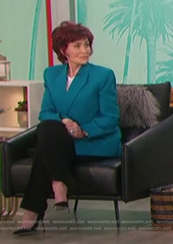 Sharon's turquoise blazer on The Talk