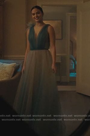 Veronica's blue ombre tulle dress on Riverdale
